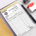 Personalized Invoice Book Custom 2 Part/3 Part Receipt Book Quote Estimate Order Forms Carbonless Form with Your Company Name Logo Address,2-10 Books (Style 8)