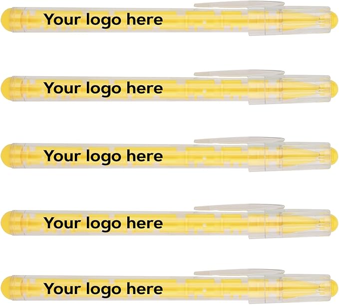 Custom Maze Ballpoint Pens – Personalized Puzzle Pens with Logo/Text – Promotional Pens for Events, Schools, Trade Shows – Fun Interactive Design (Yellow, 150 Count, Pack of 1)