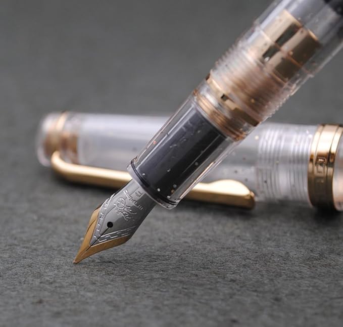 JINHAO 82 Fountain Pen (Transparent Fluorescent,Fine Nib 0.5mm)