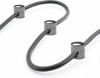 ICONIT Cable Anchors for Desk Organization Gun Metal | Premium Aluminum Cord Organizers | Charger + Cable Management Clips for Home & Office | Stylish, Sturdy, & Functional | (3 Pack)