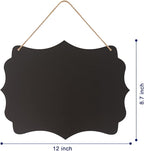 NEWNEWSHOW 8.7x12 Inch Erasable Message Board Sign with Hanging String, Store Signs Chalkboard, Menu Chalkboard, Message Board, Bar and Special Event Decorations, Double-Sided Painting