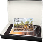 Lineco Museum Archival Storage Box, 16.75x20.75x3 in. Drop Front Design. Acid-Free with Metal Edge. Organize Photos, Pictures, Prints, Documents, Crafts, DIY. Black, 1 Pack