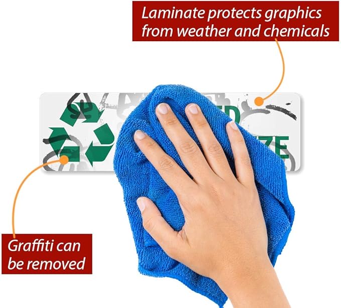 SmartSign Used Anti-Freeze Pack of 5 Recycle Labels | 3" x 10" Laminated Vinyl, Made in USA