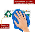 SmartSign Used Anti-Freeze Pack of 5 Recycle Labels | 3" x 10" Laminated Vinyl, Made in USA