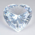 Zoogamo 3” / 80 mm Clear Diamond Heart Shaped Glass Crystal Paperweight – Home Office Decor & Valentine's Day Gift Wedding Favors Centerpieces Decoration with Gift Box