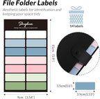 SKYDUE 8 Pockets Expanding File Folders, Accordion Folders, Portable Paper Bill Receipt Organizer, Letter Size, Home College School Office Supplies, Black