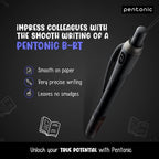 linc Pentonic BR-T Retractable Ballpoint Pens, 12 Count, Blue Ink, 0.7 mm Fine Point, Smooth Writing For Journaling, Office & School (PEN12123)