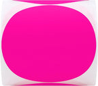 Hybsk Round Color Coding Circle Dots Labels Warehouse Inventory Organizer Stickers (3 inch, Fluorescent Pink)