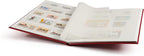 LIGHTHOUSE – “BASIC” Hard Cover Stockbook for Stamps – 16 White Cardstock 9”x12” (A4) Pages with Glassine Strips - Red