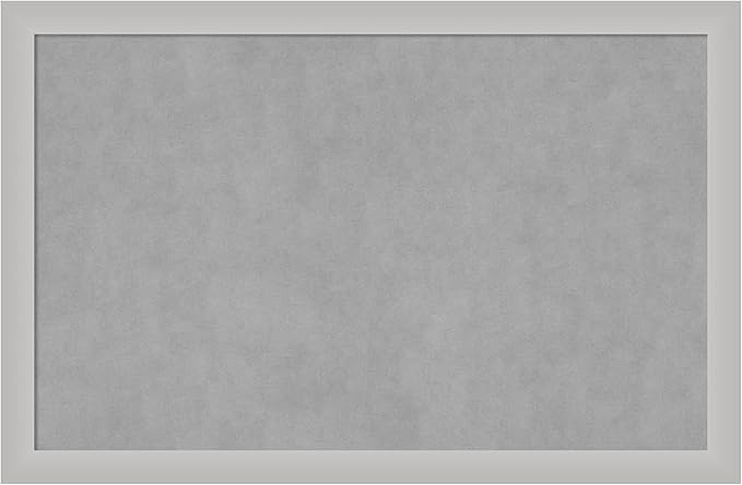 Amanti Art Silver Framed Magnetic Board 23x35 Large Vision Board for use with Magnets, 100% Metal Sheet to Display Items as Office Decor or for Home Organization in mudroom, Kitchen or Kids Room