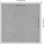Amanti Art Silver Framed Magnetic Board 21x21 Medium Vision Board for use with Magnets, 100% Metal Sheet to Display Items as Office Decor or for Home Organization in mudroom, Kitchen or Kids Room