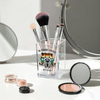 Vgrti The Horrors Persist But So Do I Acrylic Cosmetic Pencil Pen Holder Cup, Emotional Dumpster Fire Pencil Pen Holder Cup, Raccoon Lover Gifts for Women Men, Mental Health Gifts for Women Colleague
