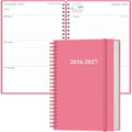 2026-2027 Planner - 18 Months Weekly & Monthly Planner from January 2026 - June 2027, Spiral Planners 2026-2027 with Elastic Closure, Inner Pocket, Medium 5.8" x 8.3", Pink