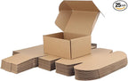 PHAREGE 9x6x4 inch Gift Shipping Boxes Bulk 25 Pack Brown, Tab Lock Tuck Top Mailing Boxes for Packaging Small Business, Small Cardboard Mailer Boxes for Wrapping Present