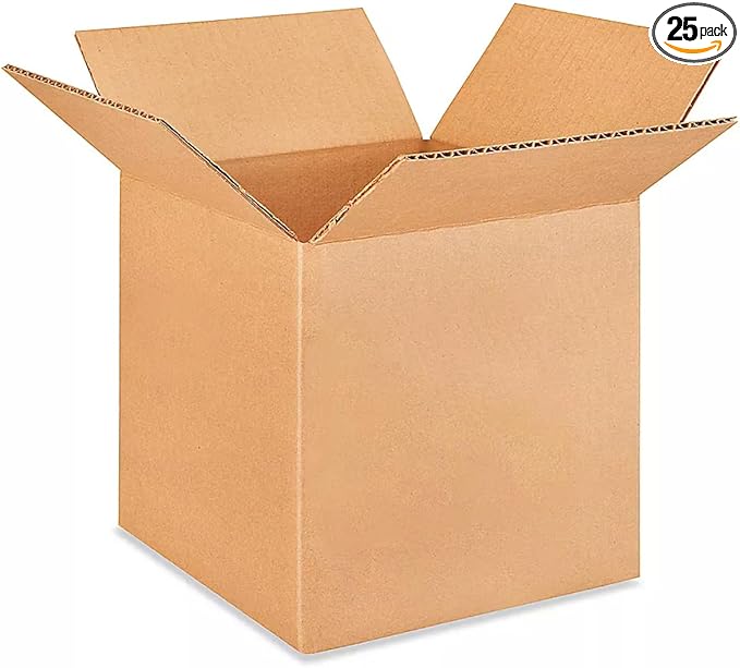 Small Cube Moving & Shipping Boxes 7"L x 7"W x 7"H (25-Pack) - Extra Strength 200 lb vs Regular - Corrugated Packing Boxes for Moving - Heavy Duty Moving Box - Packaging Box by IDL Packaging
