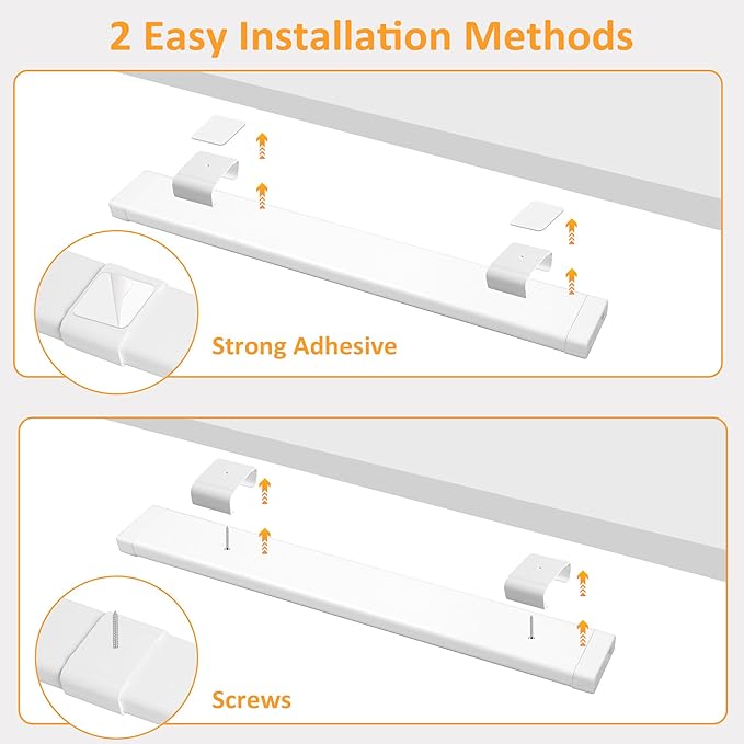 maylit Under Cabinet Lighting Plug in, 2Pcs 14 Inch Linkable Ultra Bright LED Light Bars, Renter Friendly Lamp, Wired 110V 120V Indoor Lights for Kitchen Cabinet, Counter, Workbench, Shelf, Warm White