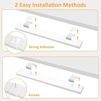 maylit Under Cabinet Lighting Plug in, 6Pcs 14 Inch Linkable Ultra Bright LED Light Bars, Renter Friendly Lamp, Wired 110V 120V Indoor Lights for Kitchen Cabinet, Counter, Workbench, Shelf, Warm White