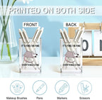 QYUVK It's Fine I'm Fine Everything Is Fin Acrylic Makeup Brush Pencil Holder Cup, Funny Opossum Pen Holder Gifts For Friends Nurse, Office Sarcastic Gifts for Women Men Coworker, Desk Organizer