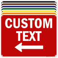 Custom Arrow,Custom Directional Sign, Left Arrow,18x24 Inches, 55 mil thick HDPE (high density polyethylene) Made in USA by My Sign Center