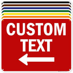 Custom Arrow,Custom Directional Sign, Left Arrow,18x24 Inches, 55 mil thick HDPE (high density polyethylene) Made in USA by My Sign Center