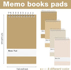 Thenshop 100 Pads Spiral Memo Pads Bulk 3 x 5 Inch Small Pocket Notepad Top Bound Lined 60 Sheets Mini Notebooks for School College Office Home Supplies (Colorful)