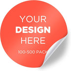 Personalized Labels - Custom Stickers with Any Design Image Logo Text, Thank You Labels, 100 Scalloped 6x6