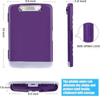 Purple Clipboard with Storage,TFDLCG zm Clip Boards with Storage Compartments,8.5 x 11 High Capacity Folio Nursing Clipboard Case,A4 Letter Size for Office,School Home Work