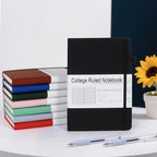 CronElysia A5 Lined Journal Notebooks for Work, 192 Pages, Medium 5.7 x 8.3inch, College Ruled, Vegan Leather Hardcover Journals for Women Men,1 Pack