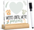 Baby Announcement Gifts for New Parents, Funny Baby Countdown Weeks Acrylic Sign, Expecting Parents to be Pregnancy Gift for First Time Mom to Be Dad A 06