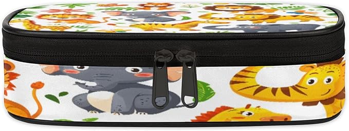 Pardick Pencil Case，Cute Animals Big Capacity Pencil Pouch Coin Pouch Stationery Organizer For Teen School