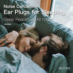 WUTAN Ear Plugs for Sleeping Noise Cancelling 14-38dB, Comfortable Soft Reusable Silicone Ear Plugs Noise Reduction Earplugs for Sleep Concert Work Airplane Travel (Blue White, S/L)