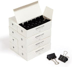 U Brands Binder Clips, Medium 1-1/4" Width, 1/2" Paper Holding Capacity, Black and Silver Steel, 96-Count