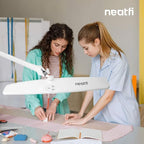 Neatfi Elite HD XL Task Lamp, 1600 Lumens, 84PCS SMD LED, 6500K, Non-Polar Dimming, Desk Light for Home, Office, and Study Room (Non-CCT with Clamp, White, 22 Inches)