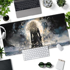 Dark Magic Large Mouse Pad Gaming MTG Playmat Original Paint Desk Mat Adventure Extended Mousepad Art Long Mouse Pads XXL, Cool Desk Pad for Keyboard with Stitched Edges 31.5" X 15.7 "
