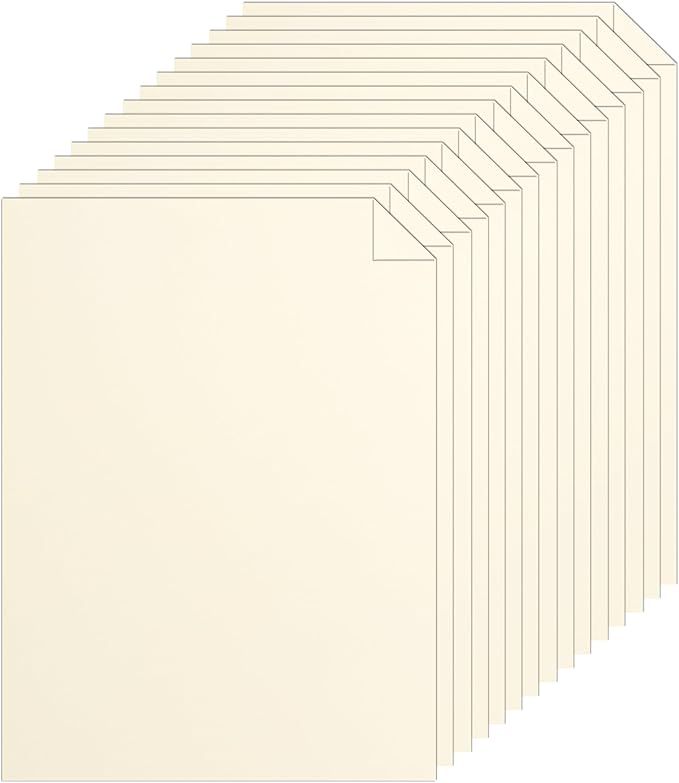 Silunkia 28 Sheets Cream Cardstock 8.5 x 11 Ivory Paper, 250gsm/92lb Off White Card Stock Printer Paper for DIY Cards, Business Cards, Invitations, Menus, Certificates, School Crafting