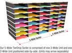 Ultimate Office TierDrop™ 40-Slot, 47 ½"w Literature, Forms, Mail and Classroom Sorter - Fully Expandable with Optional Add-On Tiers