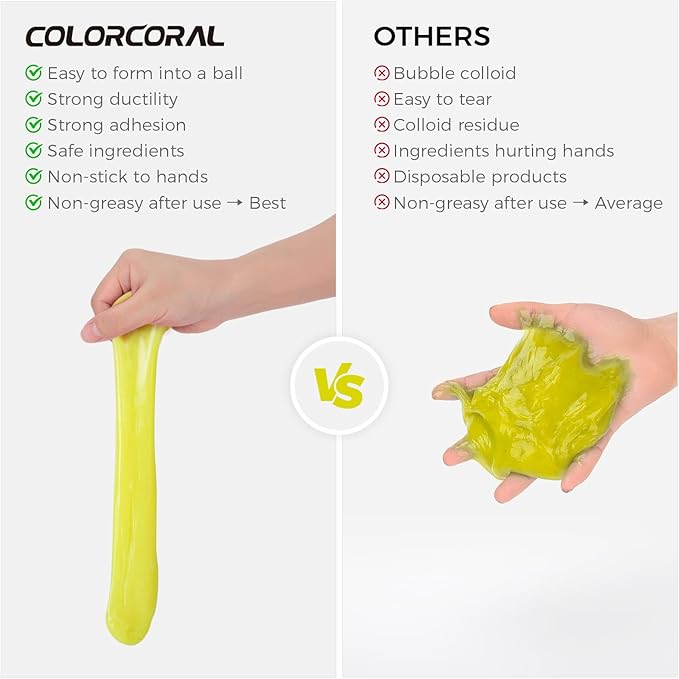 ColorCoral 2Pack Keyboard Cleaning Gel Set Universal Dust Cleaner for PC Keyboard Cleaning Car Detailing Slime Laptop Dusting Home and Office Electronics Cleaning Kit Computer Cleaning Slime
