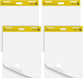 COIDEA Sticky Easel Pad, 25 in x 30 in, Large Sticky Notes for Wall, Super Sticky Easel Paper, Self Stick Flip Chart Paper for Teachers and Office, White, 30 Sheets/Pad, 4 Pad Total