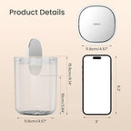 Cesun Mini Desktop Trash Can with Swing Lid, 0.4 Gallon Small Desk Trash Can, Countertop Wastebasket, Modern Tiny Tabletop Bin for Home Office, Makeup Area, or Car Interior (White)