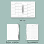 POPRUN Planner 2025-2026 (Medium - 6.5'' x 8.5'') Academic Weekly Calendar (July 2025 - June 2026) with Hourly Time Slots, Monthly Tabs, 100GSM Thick Papers, Spiral Leather Cover - Burgundy Red