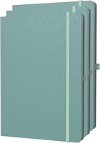 ONAVIA A4 Lined Journal Notebook, 8mm Ruled Notepad, Journaling for Writing, Work, School, Travel and Note Taking, Hardcover 160 Pages (80 Sheets) 8.27 x 11.6 inches (3 Pack Midnight Green)