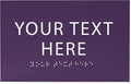 6" X4" Personalized Custom Sign- Tactile Graphics Grade 2 Braille Text | ADA Compliant Wall Mount Plastic Signs For Schools, Offices, Businesses, Apartments & Restaurants