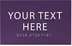 6" X4" Personalized Custom Sign- Tactile Graphics Grade 2 Braille Text | ADA Compliant Wall Mount Plastic Signs For Schools, Offices, Businesses, Apartments & Restaurants