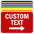 Custom Arrow,Custom Directional Sign, Right Arrow, 12x18 Inches, Rust Free .063 Aluminum, Fade Resistant, Made in USA by My Sign Center