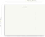 Pinesman - Mouse Pad Notepad for Professionals, 9.8" x 7.9", 50 Sheets, Minimalist, Gold Foiled, Dotted Layout, Executive's Desk Note Pad, To Do List Notepad, Eco-friendly, FSC™ Certified Planner Pad