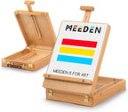 MEEDEN Tabletop Art Sketchbox Easel : Solid Beechwood Table Easels for Painting Canvas, Adjustable Desktop Easel - Art Supply Storage Box for Adults & Artist