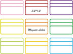 27pcs(3.2 x 1.2) Magnetic Dry Erase Labels，Magnets Sticker，11 Colors Reusable Erasable Cards Name Tags for Home, Refrigerator, Office, Student Lockers