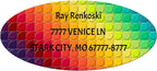 Made in USA Custom Return Address Stickers Labels Customized Mailing Label for Envelopes, Personalized Self Adhesive Flat Sheet Oval Labels