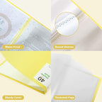 Phyxin Portfolio Binder, 20-Pocket Portfolio Folder 8.5" x 11", Displaying 40 Page Binder with Plastic Sleeves, Plastic Folders for Women & Men, Students, Teachers, Yellow