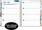 HARDCOVER 2026 Planner, 8.5"x11": 14 Months (November 2025 - December 2026), Daily Weekly Monthly Planner, Yearly Agenda, Bookmark, Pocket Folder and Sticky Note Set (Colorful Botanicals)